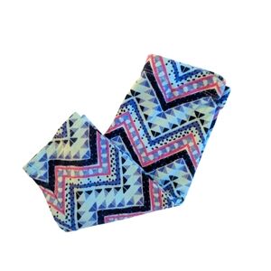 Arizona Jean Girls Colorful Geometric Patterned Capris Leggings Cotton Size 4T